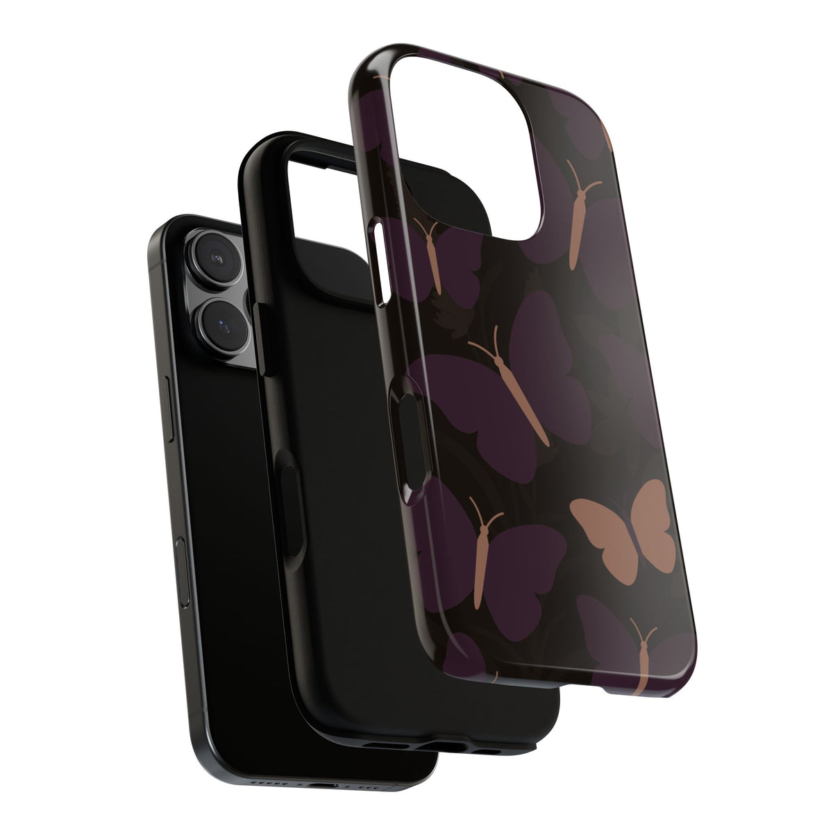 Minimalist Purple Butterfly Pattern Phone Case - Purple Phone Case