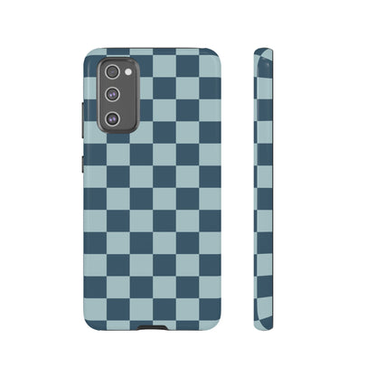Samsung Galaxy S20 FE / Glossy Phone Case - ’Blue Checkered Pattern’ Phone Case