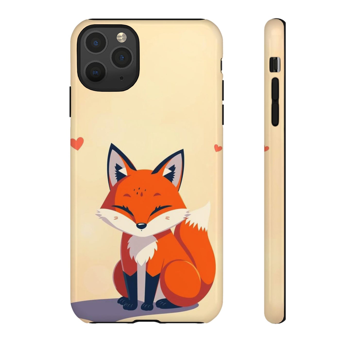 iPhone 11 Pro Max / Glossy Phone Case - Cute Fox Design Phone Case