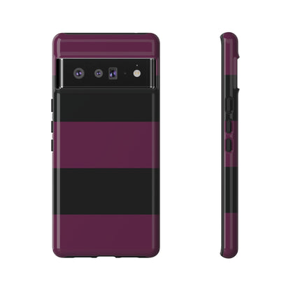 Purple & Black Horizontal Stripe Pattern Phone Case - Purple Phone Case - Google Pixel 6 Pro / Glossy