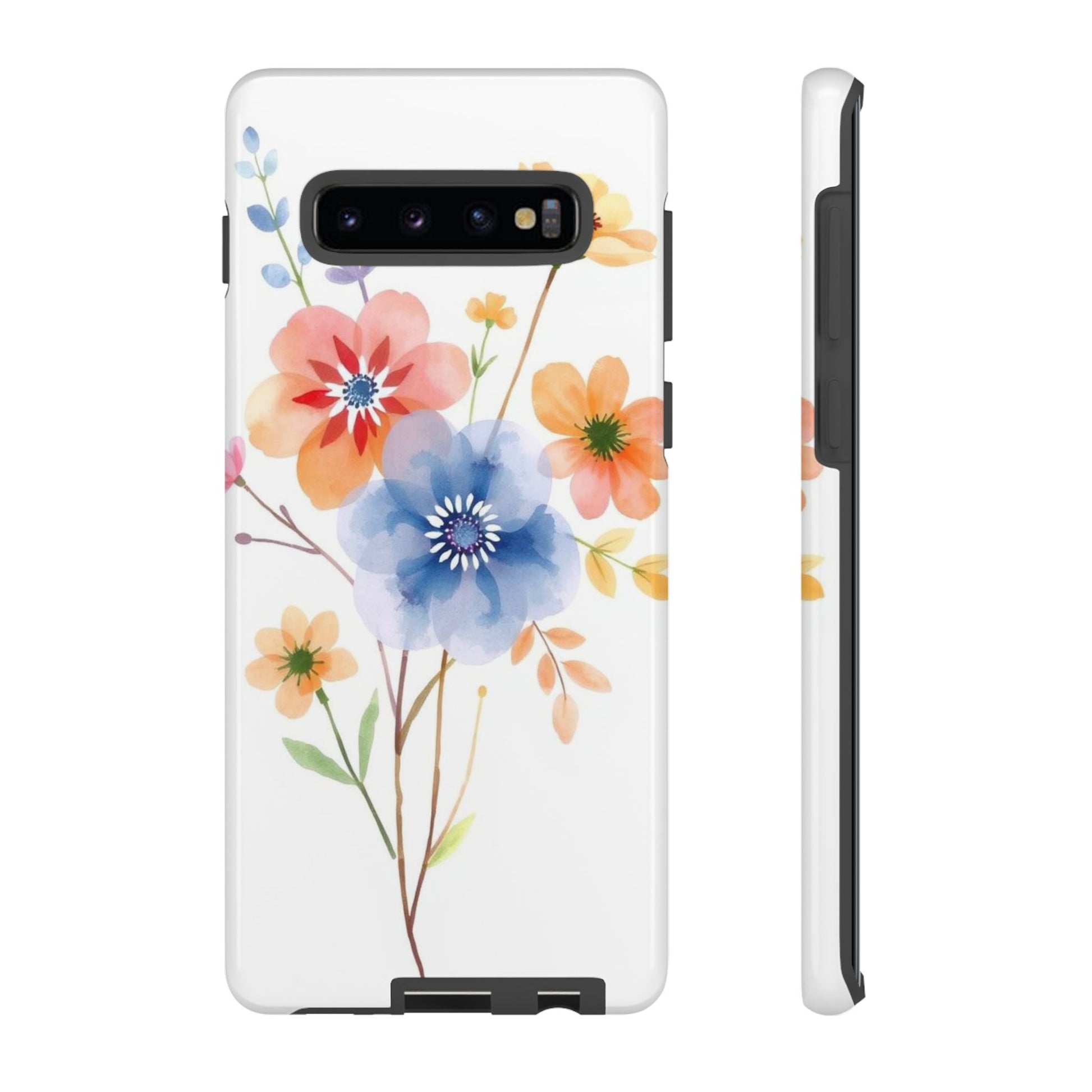 Boho Chic Watercolour Bouquet Pattern Phone Case - Multicolor Phone Case - Samsung Galaxy S10 Plus / Glossy