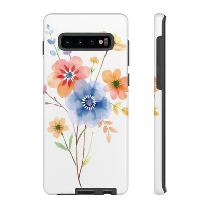 Samsung Galaxy S10 Plus / Glossy Phone Case - Boho Chic Watercolour Bouquet Pattern Phone Case