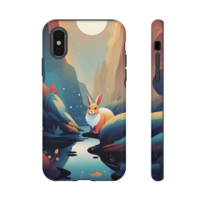 iPhone X / Glossy Phone Case - Stylised Rabbit Design Phone Case