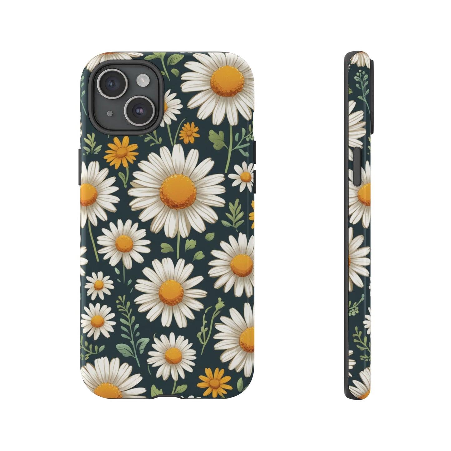 iPhone 15 Plus / Glossy Phone Case - Daisies Floral Pattern 3 Phone Case