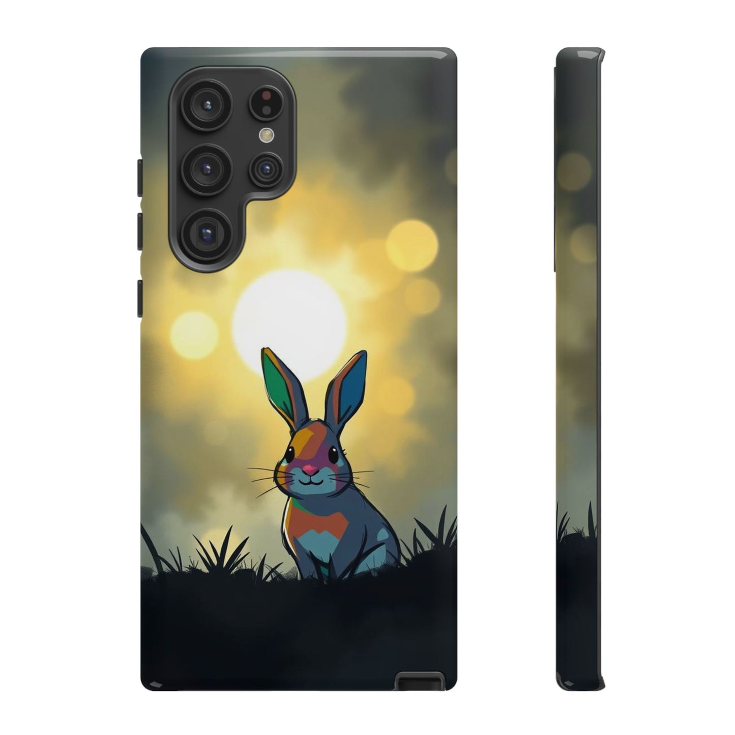 Samsung Galaxy S22 Ultra / Glossy Phone Case - Gothic Rabbit Moody Design Phone Case