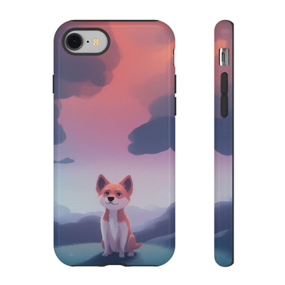 iPhone 8 / Glossy Phone Case - Cute Dog & Cloud Design Phone Case