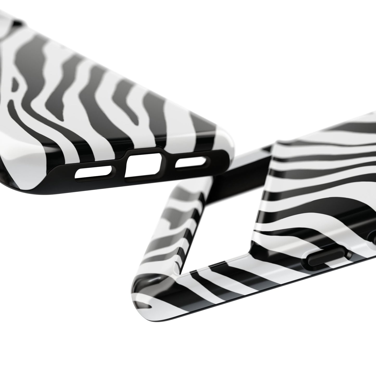 Modern Monochrome Zebra Print Phone Case