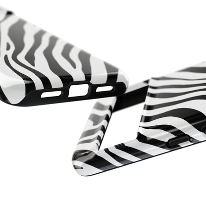 Modern Monochrome Zebra Print Phone Case