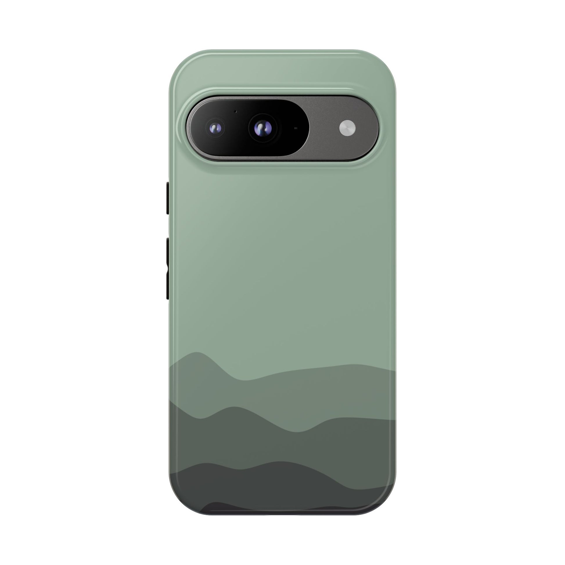 Green Abstract Waves Protective Phone Case - Green Phone Case