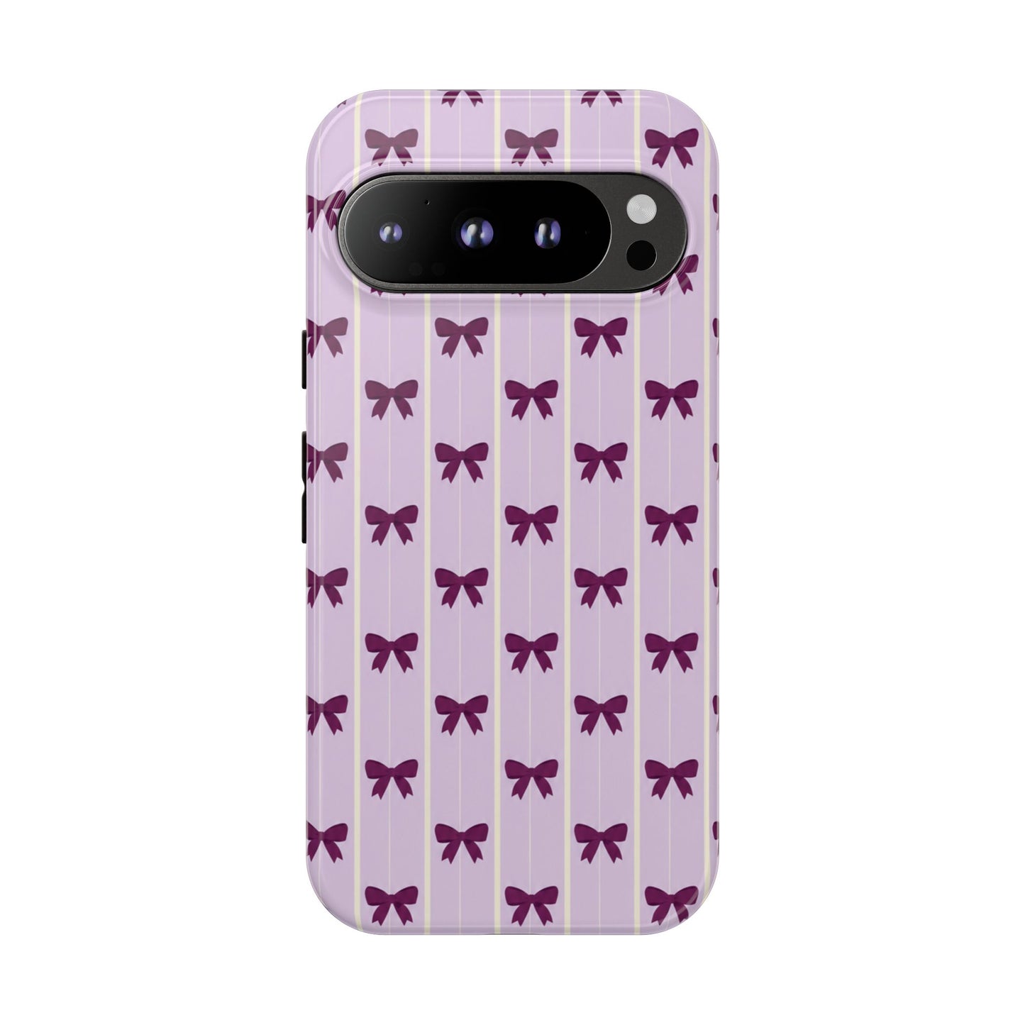 Retro Plum Purple Bow Pattern Phone Case