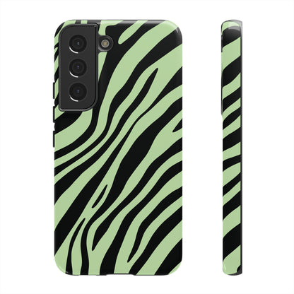 Modern Mint Zebra Print Phone Case