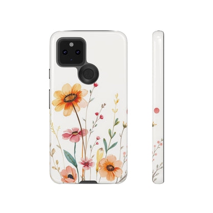 Boho Chic Watercolour Wild Blooms Pattern Phone Case
