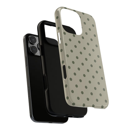 Green & Dark Green Dot Pattern Phone Case