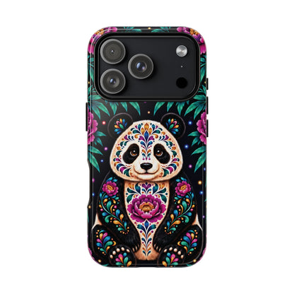 Cute Purple and Teal Calavera Panda Phone Case - Multicolor Phone Case - iPhone 18 Pro / Glossy