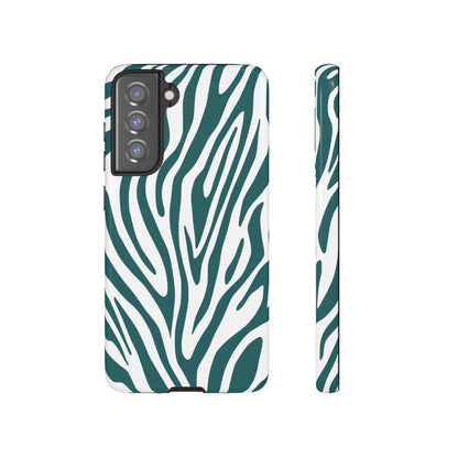 Graphic Teal Tiger Print Phone Case
