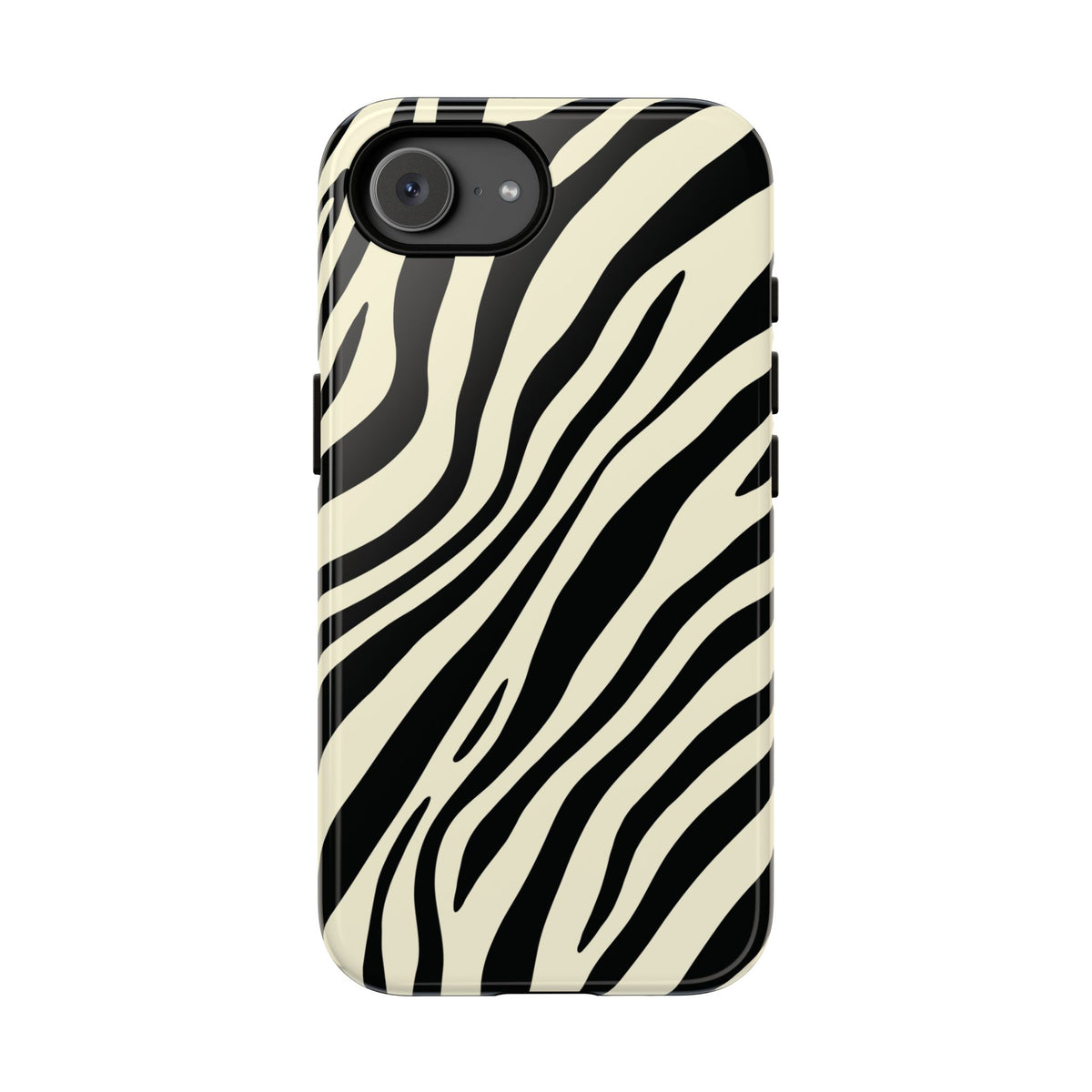 Modern Neutral Zebra Print Phone Case - Black Phone Case - iPhone 17e / Glossy