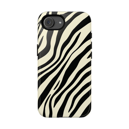 Modern Neutral Zebra Print Phone Case - Black Phone Case - iPhone 17e / Glossy