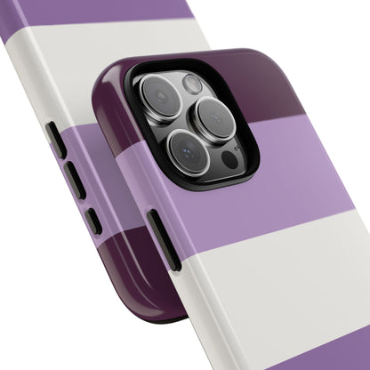 Purple Stripe Pattern Phone Case - Purple Phone Case