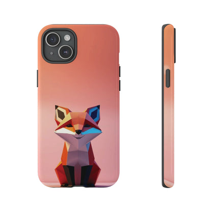 iPhone 15 Plus / Glossy Phone Case - Origami Fox Design Phone Case
