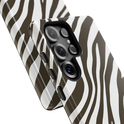 Modern Mocha Zebra Print Phone Case