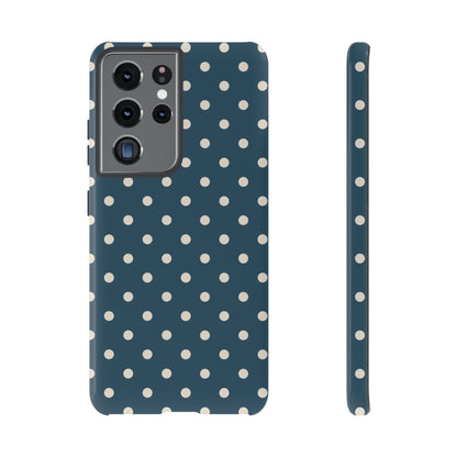 Blue & White Dot Pattern Phone Case