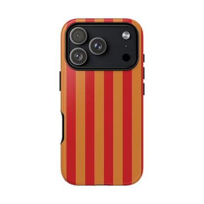 Orange & Red Stripe Pattern Phone Case - Orange Phone Case - iPhone 17 Pro / Glossy