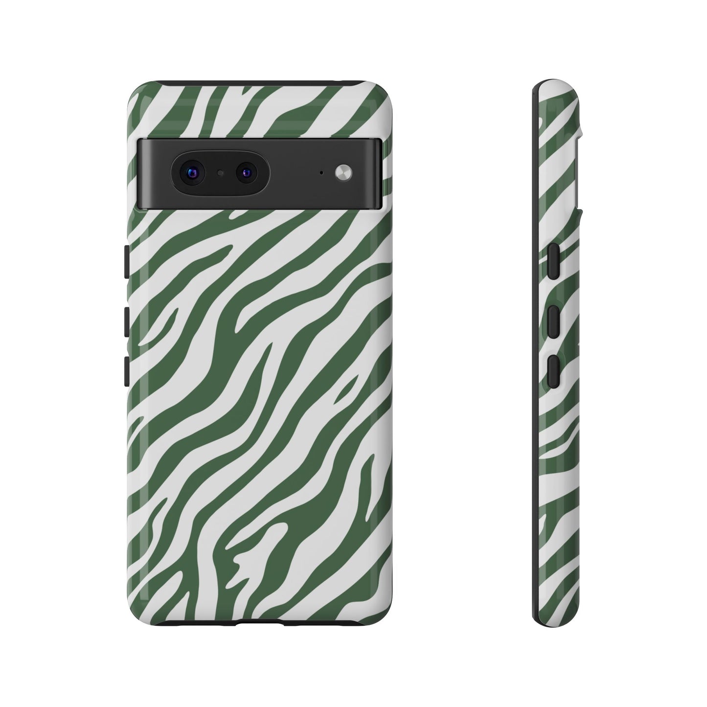 Stylish Sage Zebra Print Phone Case