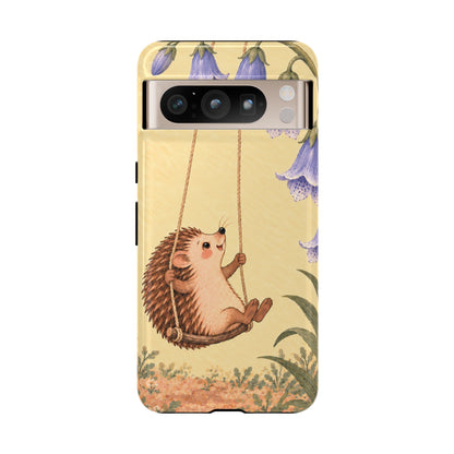 Whimsical Buttercream Hedgehog and Bluebell Phone Case - Yellow Phone Case - Google Pixel 8 Pro / Glossy