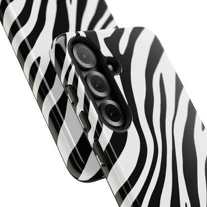 Modern Monochrome Zebra Print Phone Case