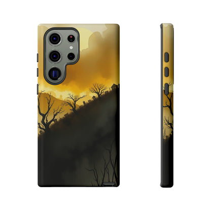 Samsung Galaxy S23 Ultra / Glossy Phone Case - Eerie Graveyard Watercolour Design Phone Case
