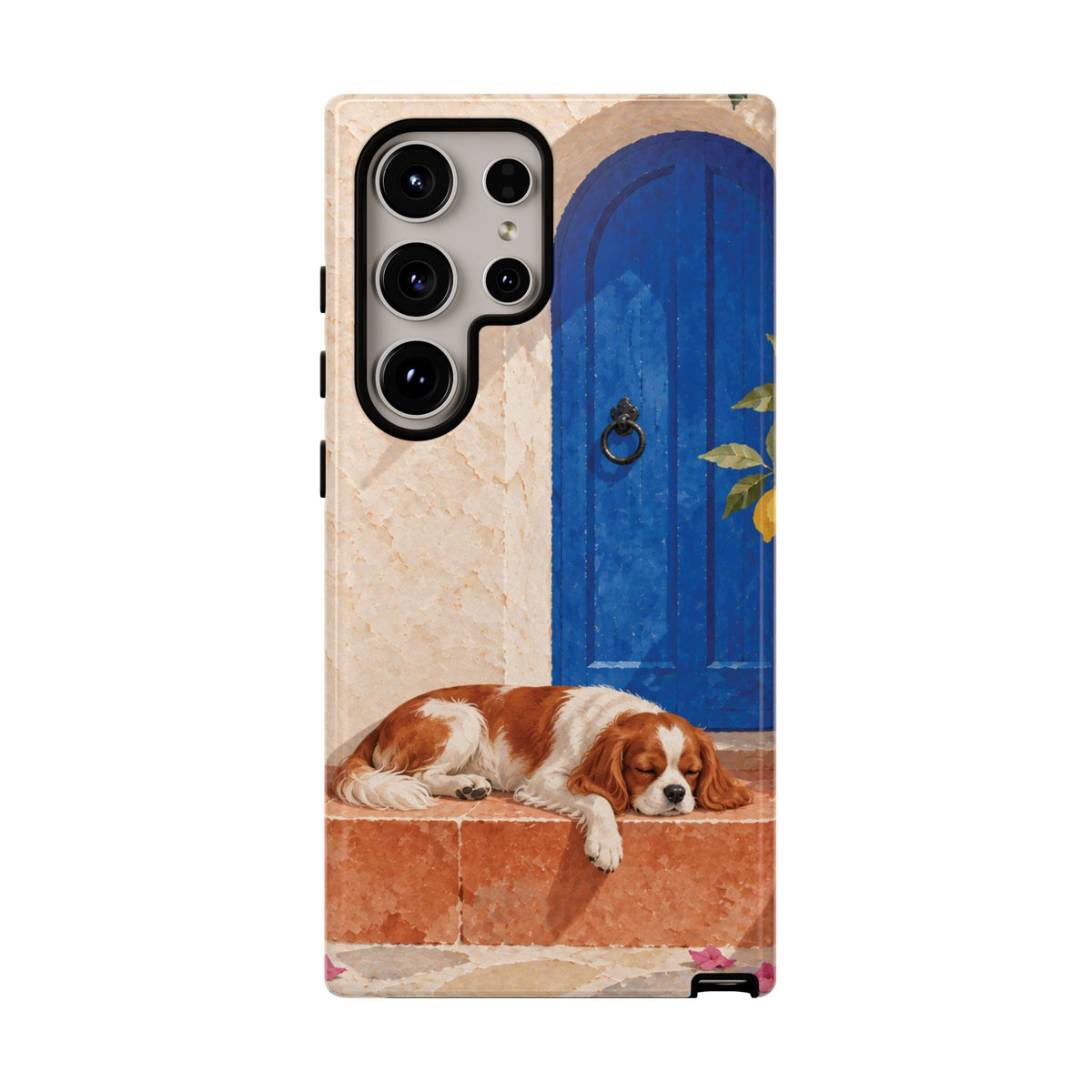Cavalier King Charles Spaniel Blue Door Siesta Phone Case - Multicolor Phone Case - Samsung Galaxy S24 Ultra / Glossy