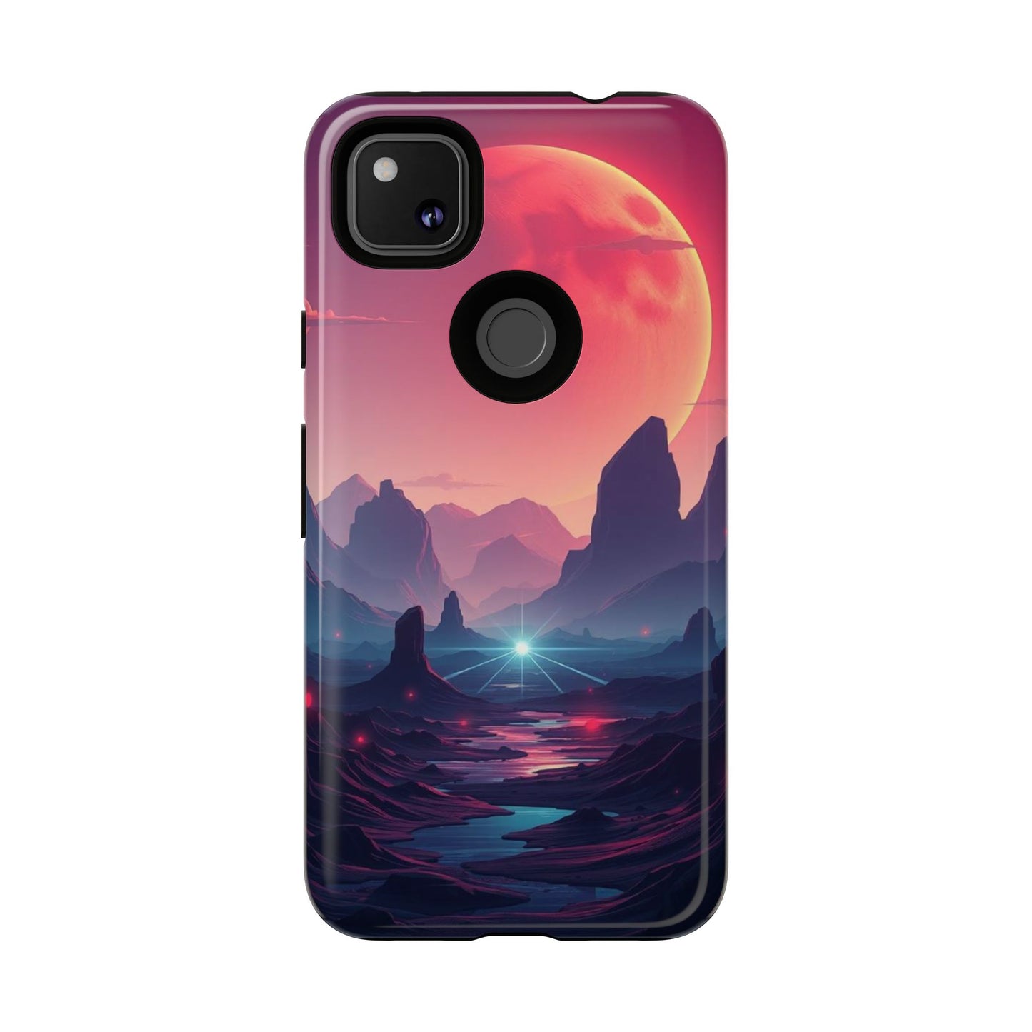 Alien Moon Landscape Design Phone Case