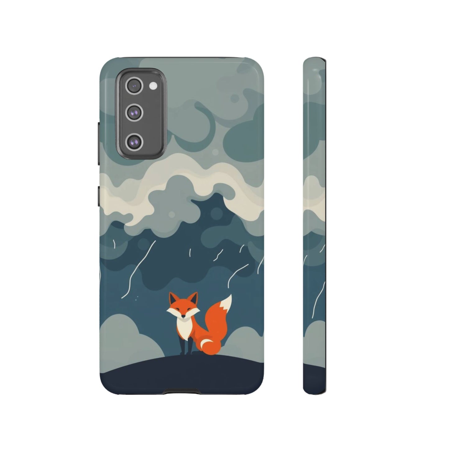 Samsung Galaxy S20 FE / Glossy Phone Case - Stormy Fox Design Phone Case