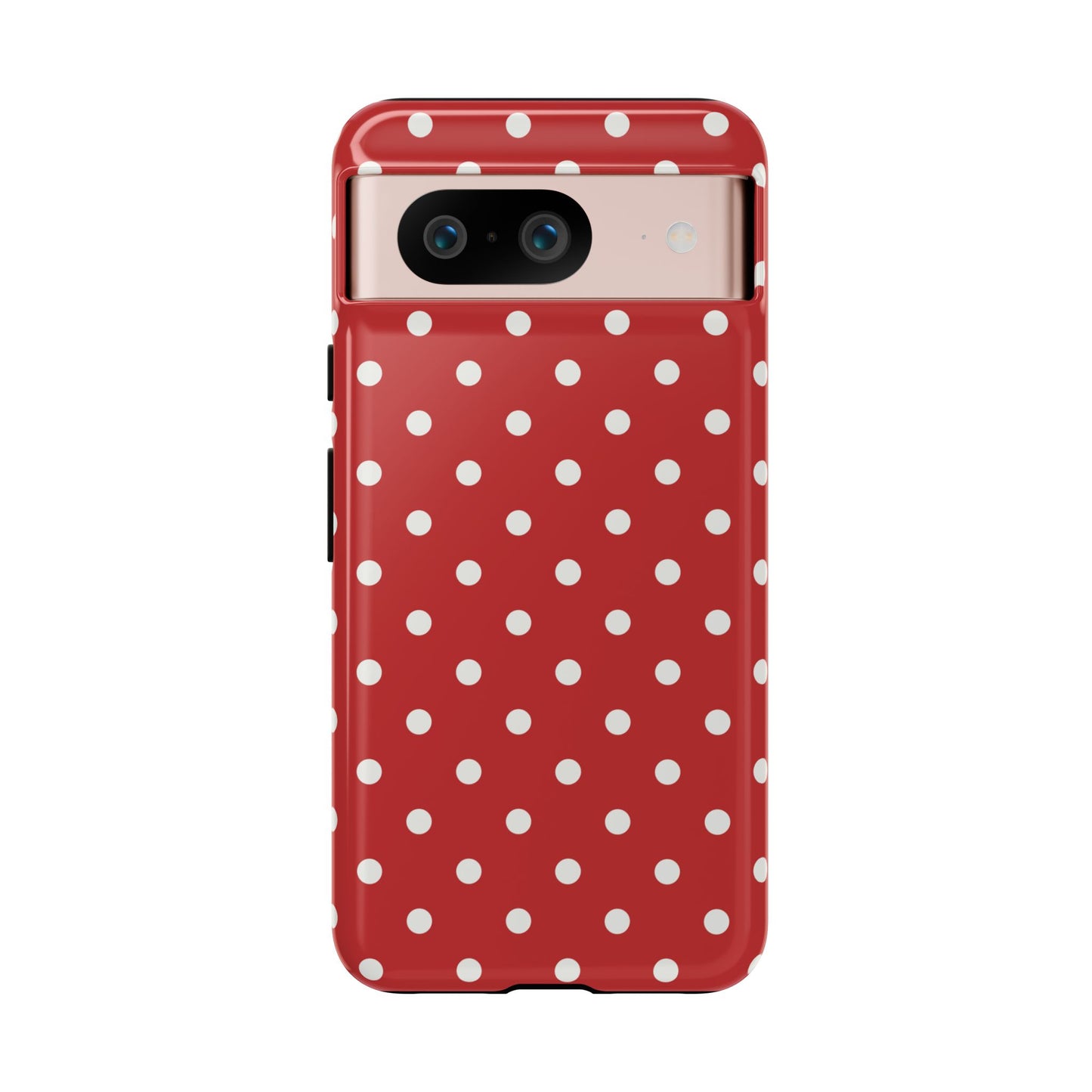 Red with White Dot Pattern Phone Case