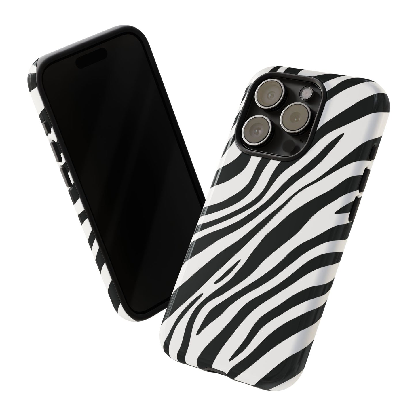 Modern Monochrome Zebra Print Phone Case