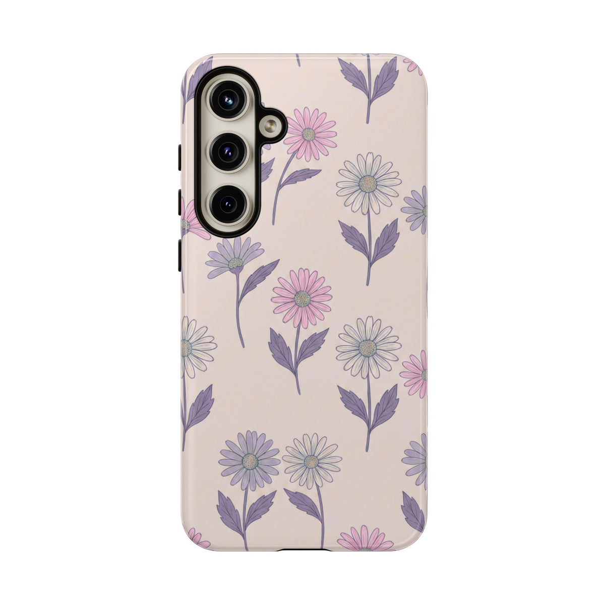Pretty Pink & Purple Daisy Pattern Phone Case