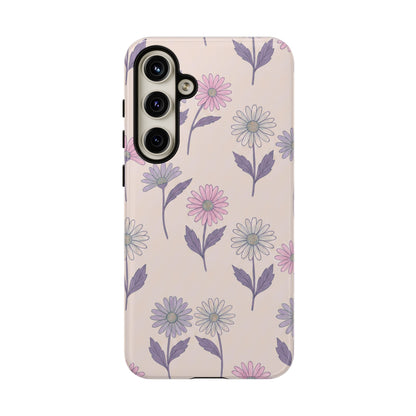 Pretty Pink & Purple Daisy Pattern Phone Case