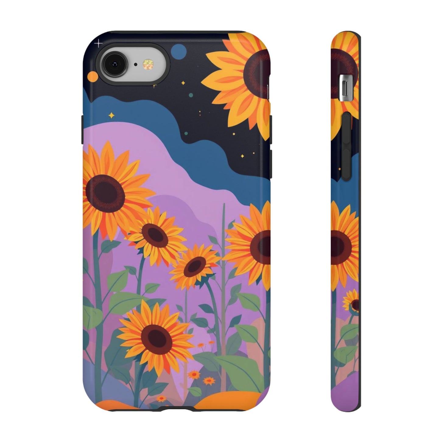 iPhone 8 / Glossy Phone Case - Surreal Sunflower Design Phone Case