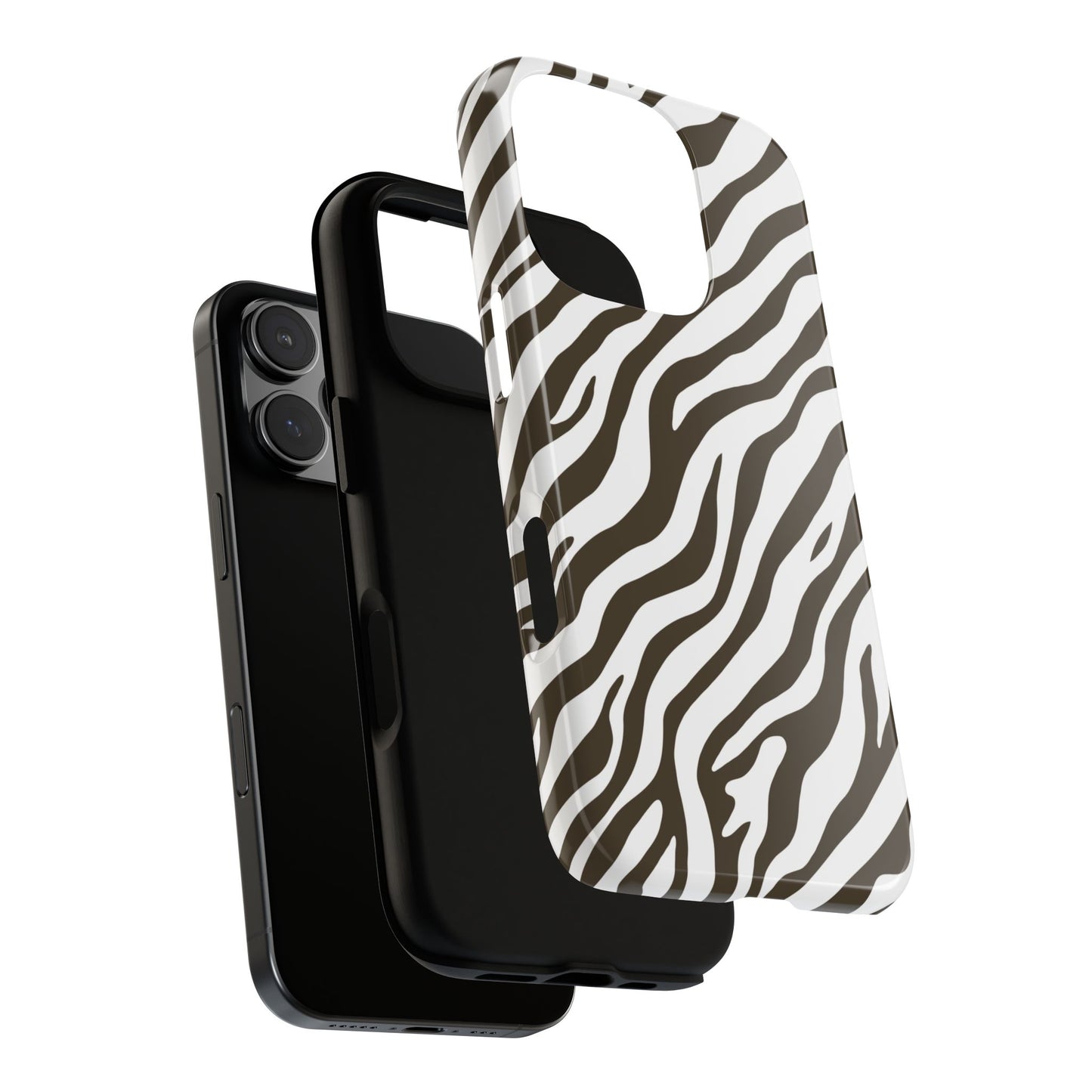 Stylish Mocha Zebra Print Phone Case