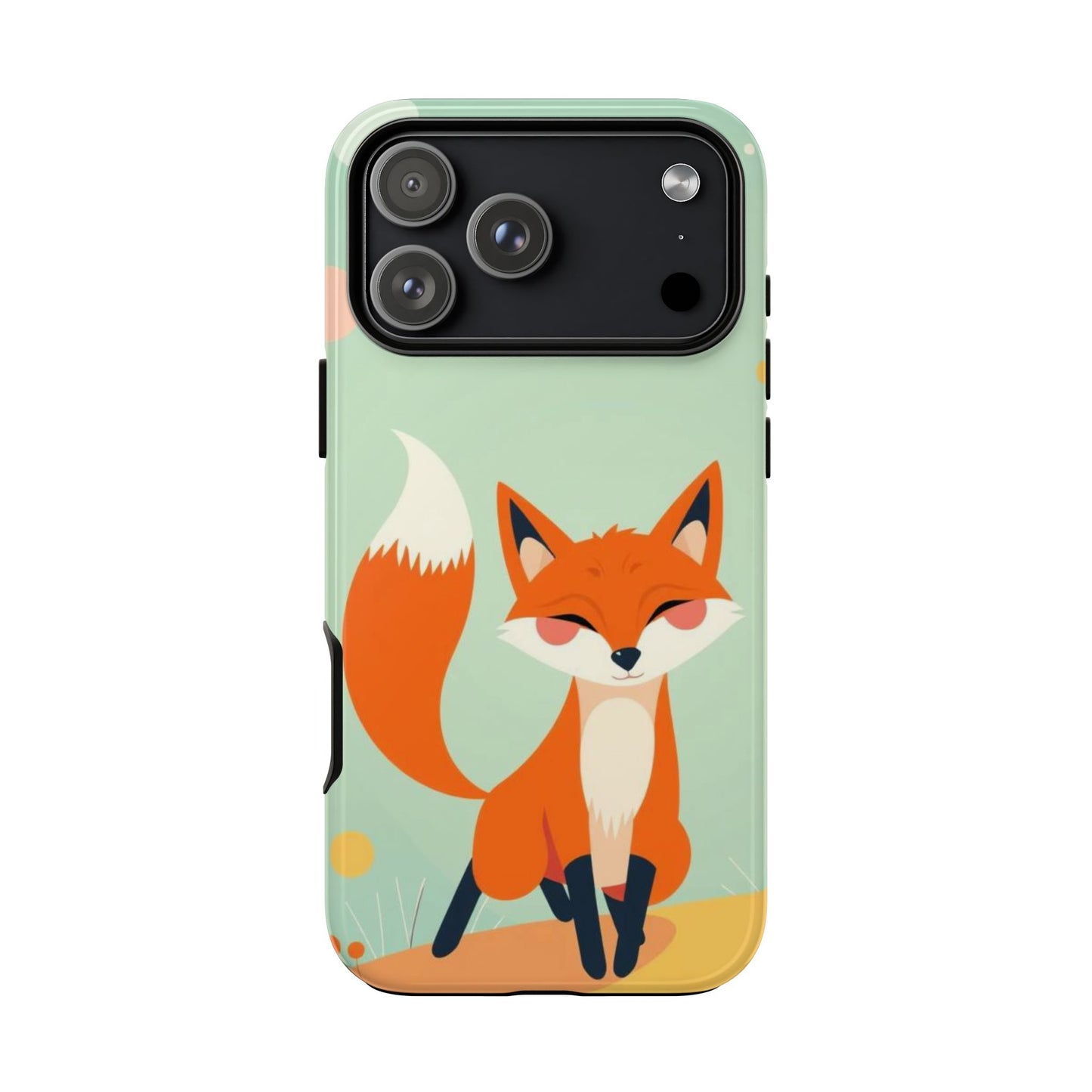 iPhone 17 Pro Max / Glossy Phone Case - Happy Fox Design Phone Case