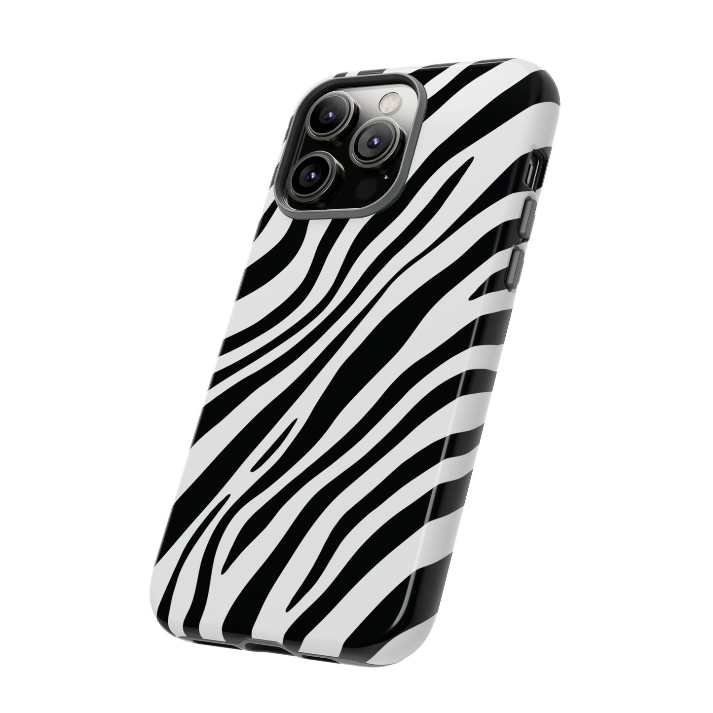 Modern Monochrome Zebra Print Phone Case