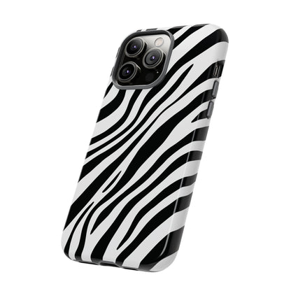 Modern Monochrome Zebra Print Phone Case
