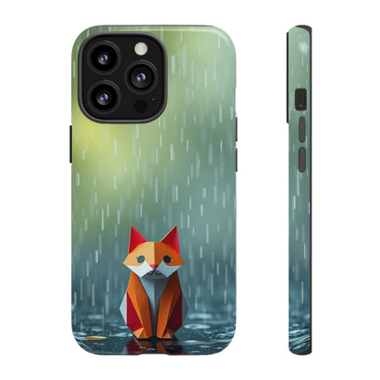 iPhone 13 Pro / Glossy Phone Case - Origami ’Soggy Fox’ Design Phone Case