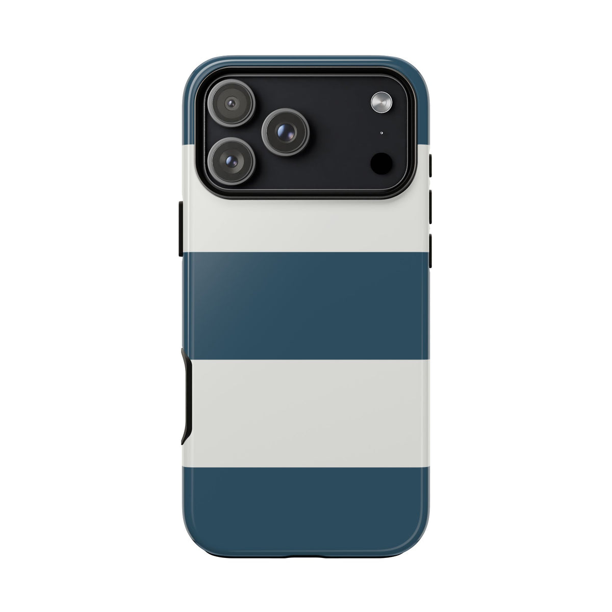 Blue & White Horizontal Stripe Pattern Phone Case - Blue Phone Case - iPhone 18 Pro Max / Glossy