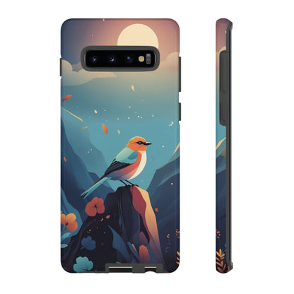 Samsung Galaxy S10 Plus / Glossy Phone Case - Stylised Bird Design Phone Case