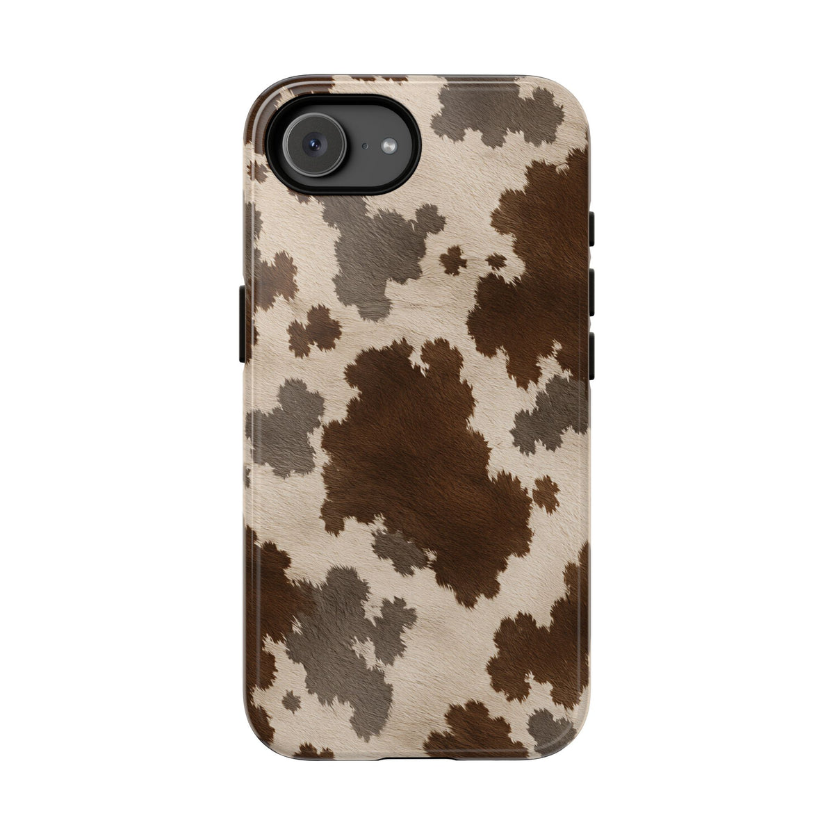 Stylish Mocha Cow Print Phone Case - Brown Phone Case - iPhone 17e / Glossy