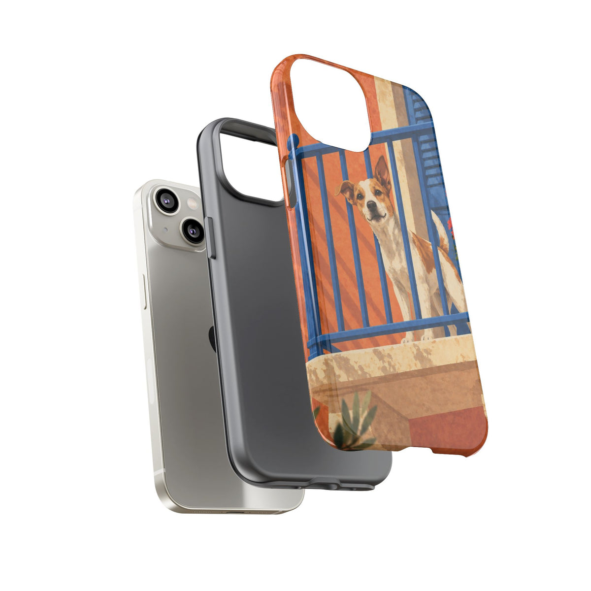 Jack Russell Terrier Balcony Busybody Phone Case - Multicolor Phone Case