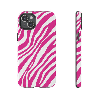 Modern Hot Pink Zebra Print Phone Case
