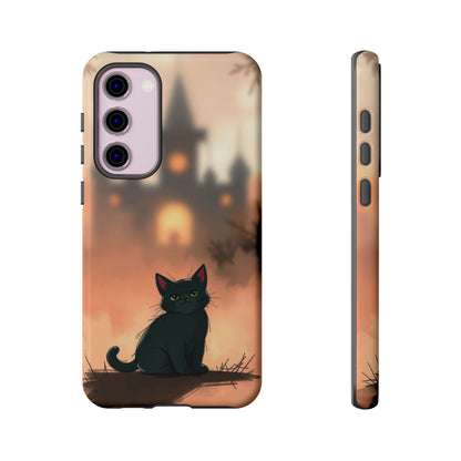 Cute Gothic Cat Design Phone Case