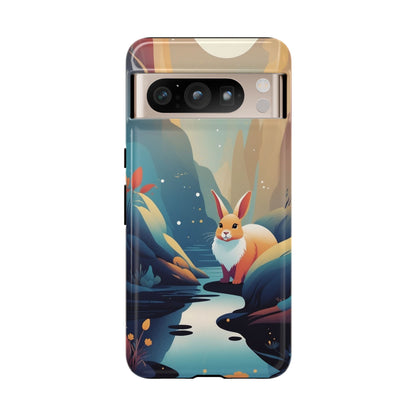 Stylised Rabbit Design Phone Case - Multicolor Phone Case - Google Pixel 8 Pro / Glossy
